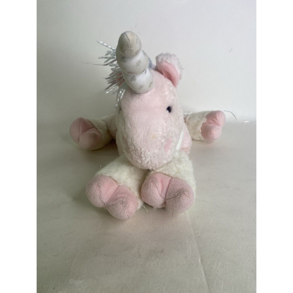 Vintage Commonwealth Unicorn Pink Pastel Rainbow Yarn Sparkle Stuffed Animal Toy - Picture 2 of 15
